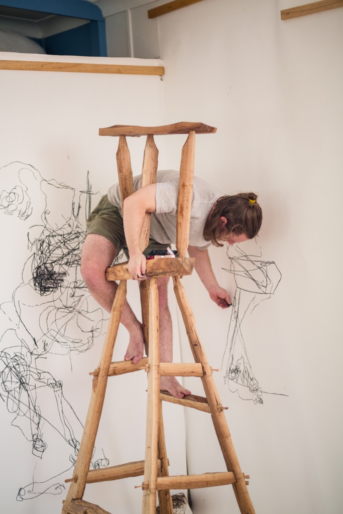 Ladder Drawing by Robbie Karmel